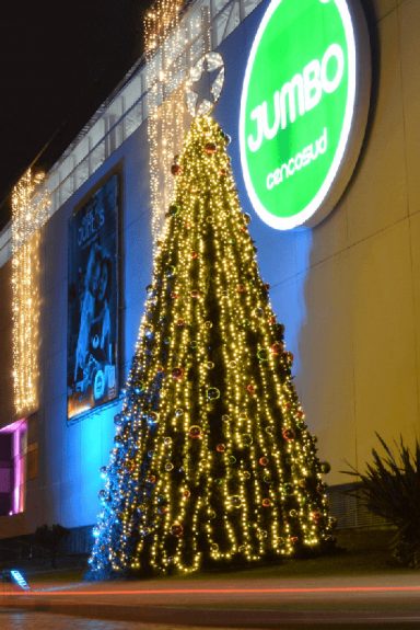 decoración e iluminación árbol de navidad centros comerciales Bogotá - Medellín