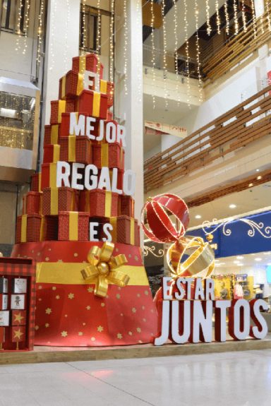 decoración e iluminación árbol de navidad centros comerciales Bogotá - Medellín - La Meca Concept